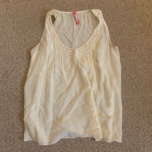 100% silk white blouse